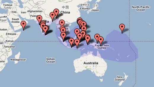 Estimated L. abdominalis range